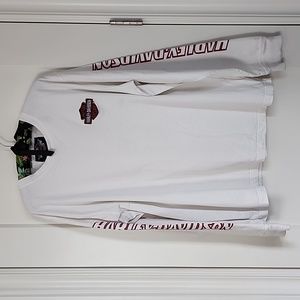 Harley-Davidson Men's XL Long-Sleeve Embroidered Logo T-shirt